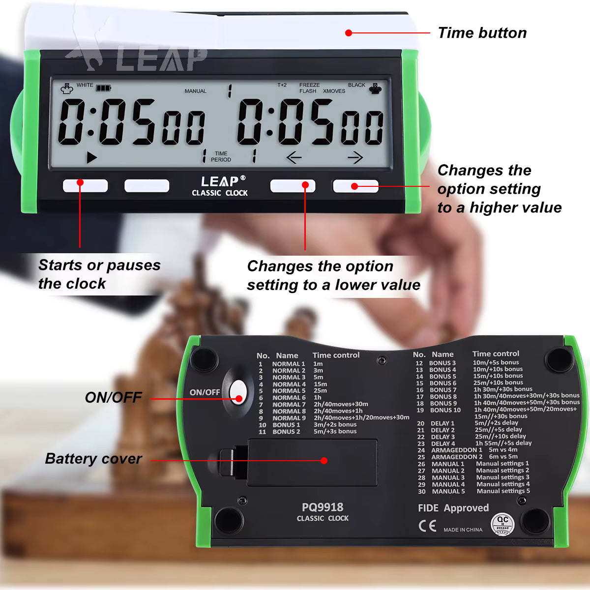 Reloj Digital de Ajedrez