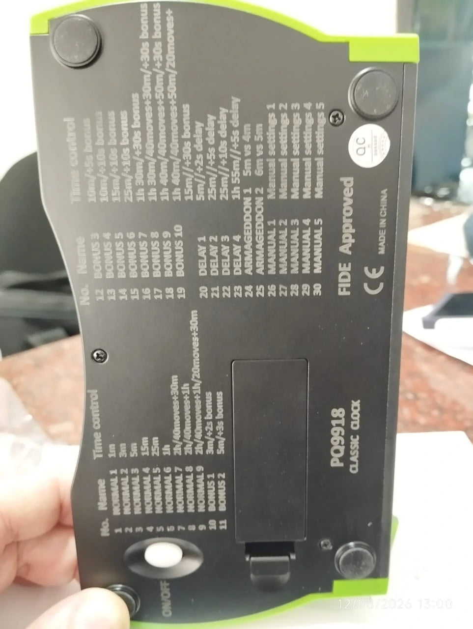 Reloj Digital de Ajedrez